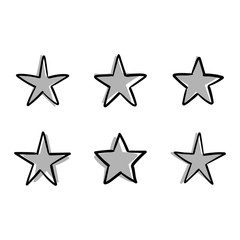 Obraz premium Star doodles collection. Hand drawn stars.