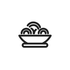 Isolated noodles icon vector design