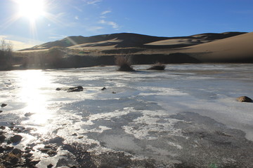 Sand Dunes in Winter
