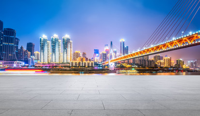Modern architectural landscape and urban skyline..