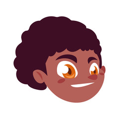 Obraz na płótnie Canvas Isolated boy cartoon head vector design