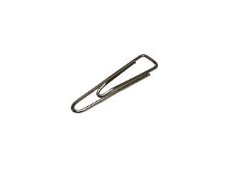Paper clip isolated on a white background