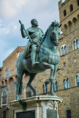 Fototapeta na wymiar Equestrian Monument of Cosimo I