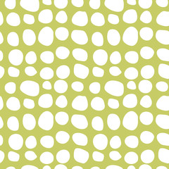 Fototapeta na wymiar Vector seamless pattern with calligraphic brush strokes and dots. Hand drawn stripes and dash. 