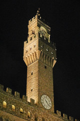Palazzo Vecchio tower at night III