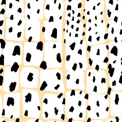 Vector seamless pattern with calligraphic brush strokes and dots. Hand drawn stripes and dash. 