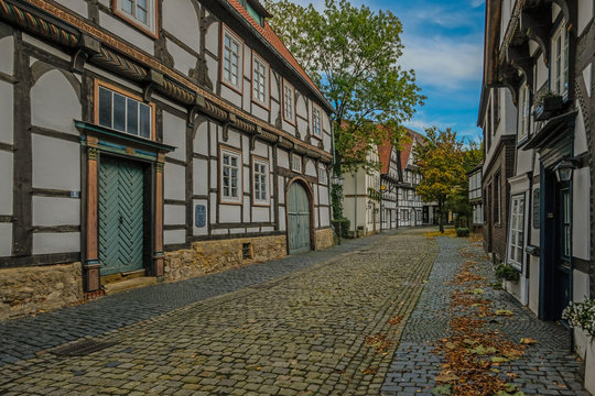 Historical city center of Herford, Germany 