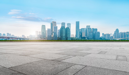 Modern architectural landscape and urban skyline..