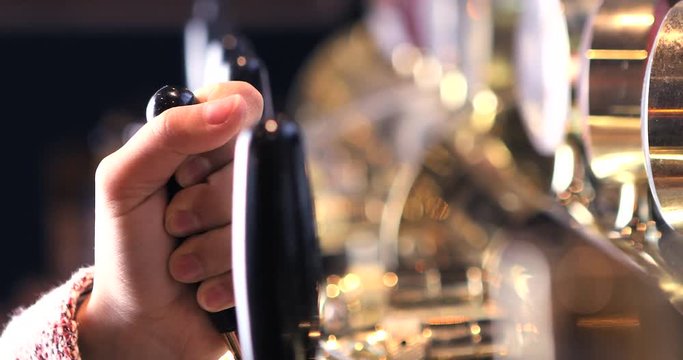 Opening the Beer Tap, pouring beer