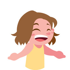 Isolated girl cartoon vector design