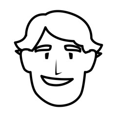 Isolated man head vector design