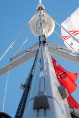 sail yacht mast close-up