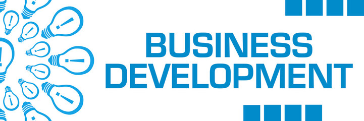 Business Development Blue Bulbs Circular Horizontal 