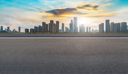 Modern architectural landscape and urban skyline..