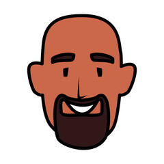 Isolated man head vector design