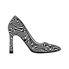 high heel female shoe silhouette
