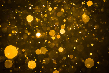 Abstract blur gold sparkle bokeh