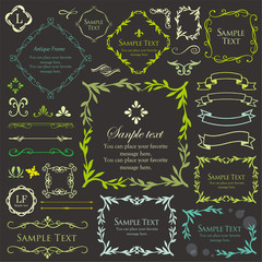 植物モチーフのフレームセット