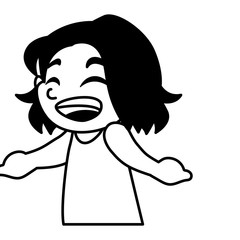 Isolated girl cartoon vector design