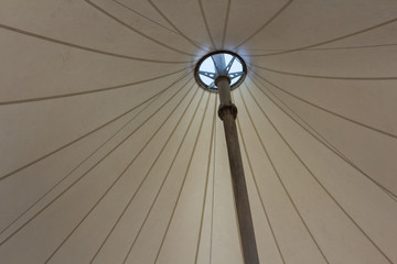 Close up of inner white umbrella