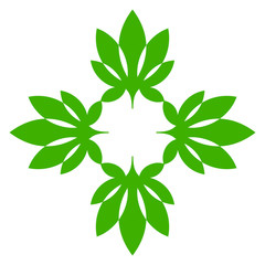 Fototapeta na wymiar Modern Luxury Cannabis or Hemp Logo icon Template vector, eps 10