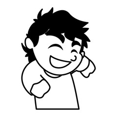 Isolated boy cartoon vector design
