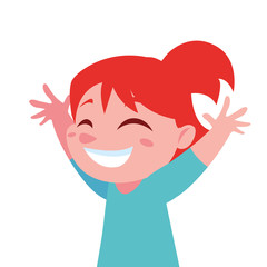 Isolated girl cartoon vector design