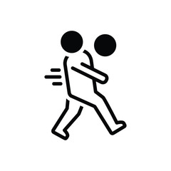 Black solid icon for activity 