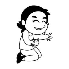 Isolated girl cartoon vector design