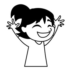 Isolated girl cartoon vector design