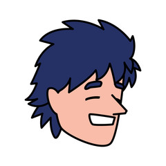 Isolated man head vector design