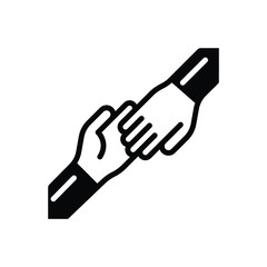 Black solid icon for helpful 