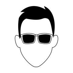 Obraz na płótnie Canvas avatar man with sunglasses icon
