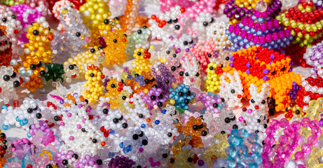 products from beads. hand made. hobbies for women. beads texture