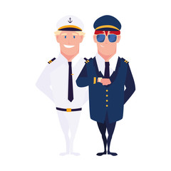 Isolated drivers persons vector design