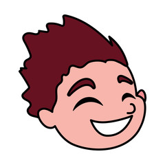 Isolated boy cartoon head vector design