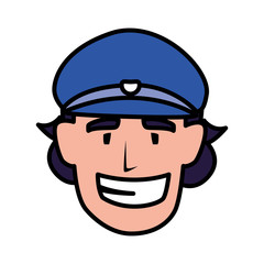 Isolated train driver person vector design