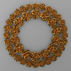 Elegant autumn background. 3d illustration, 3d rendering.