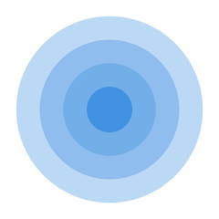 Radar screen concentric circle. Blue color ring. Signal.