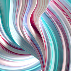Elegant colored background with lines. 3d illustration, 3d rendering.