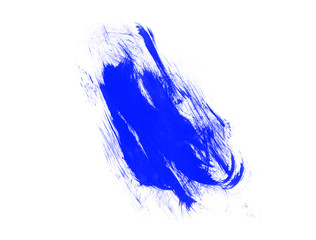 Blue stroke brush. Abstract isolated paint brush