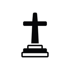 Black solid icon for catholic 