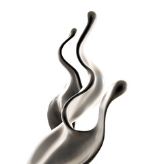 Splash fluid. 3d illustration, 3d rendering.