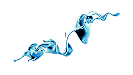 Splash fluid. 3d illustration, 3d rendering.