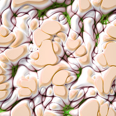 Soft, nice abstract background in bright colors. 3d illustration, 3d rendering.