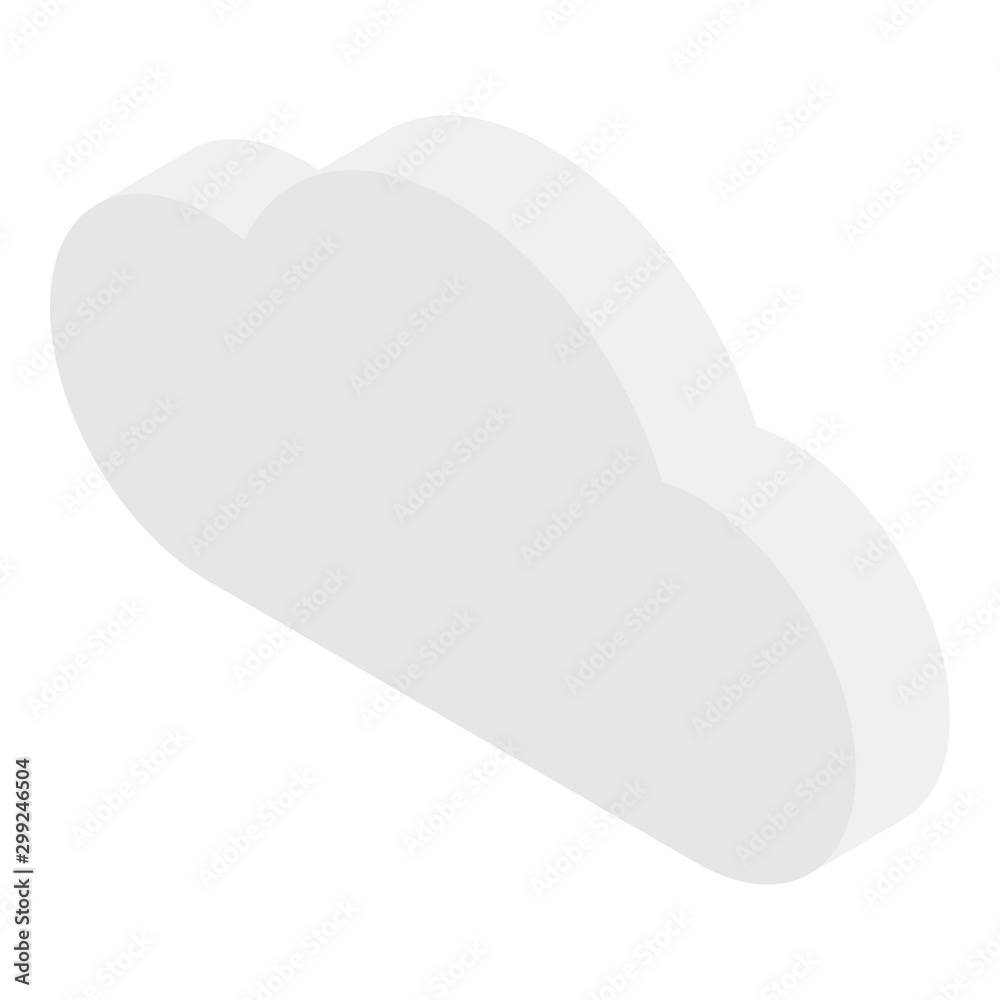 Poster server data cloud icon. isometric of server data cloud vector icon for web design isolated on white 