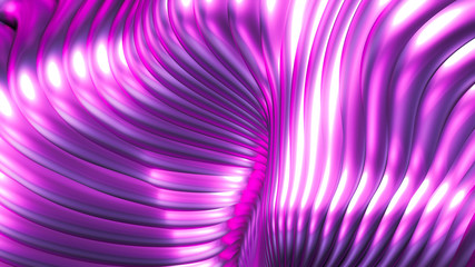 Luxury golden metal background with lines. 3d illustration, 3d rendering.