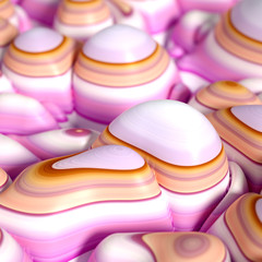 Soft, nice abstract background in bright colors. 3d illustration, 3d rendering.