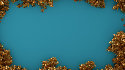 Elegant autumn background. 3d illustration, 3d rendering.