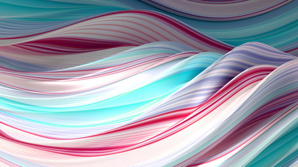 Elegant colored background with lines. 3d illustration, 3d rendering.